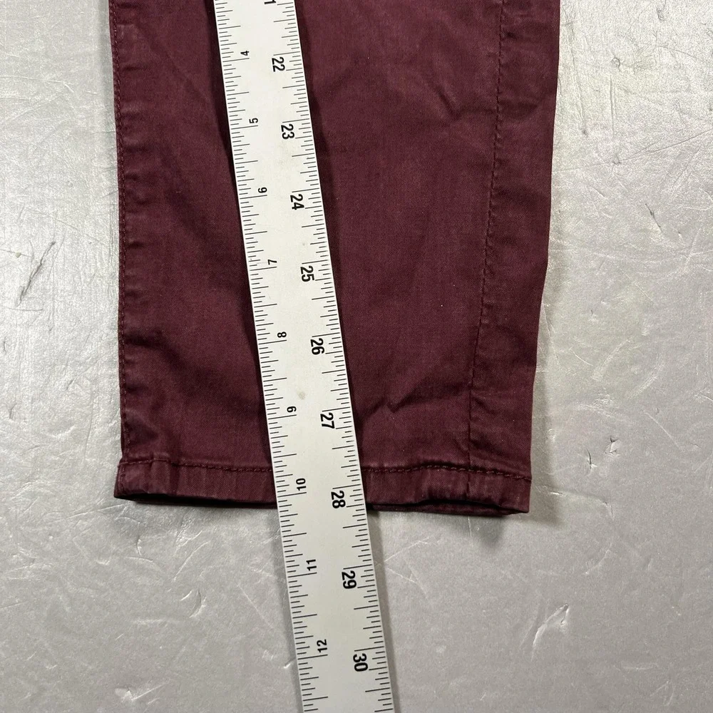 7 For All Mankind Jeans Womens‎ 31 Burgundy Blair Stretch Lightweight - Picture 7 of 11